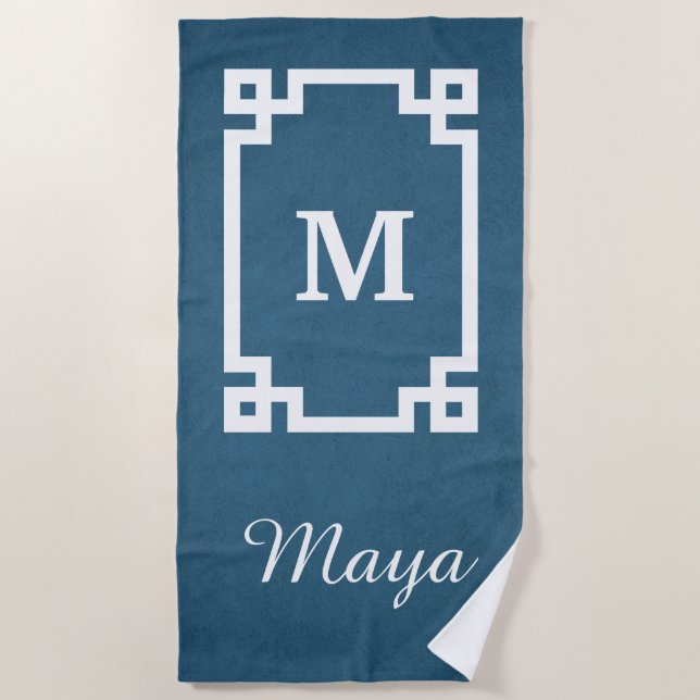 Monogram design beach towel (Front)
