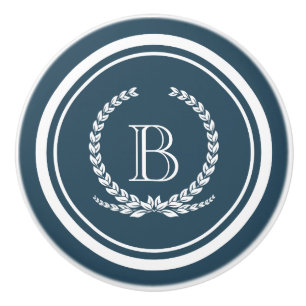 Monogram design ceramic knob