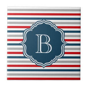Monogram design ceramic tile
