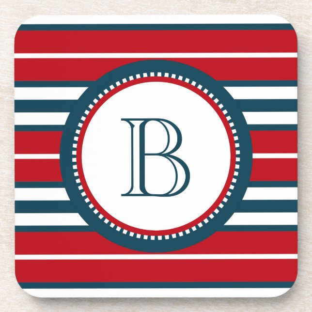 Monogram design coaster (Front)