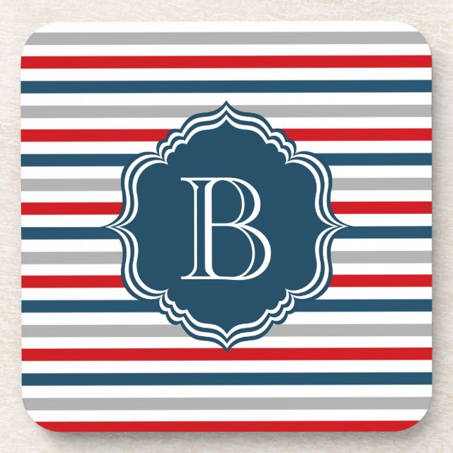 Monogram design coaster (Front)