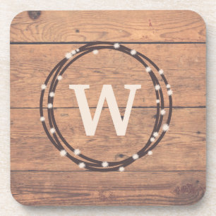 Monogram design coaster