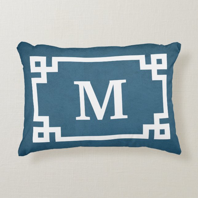 Monogram design decorative cushion (Front)