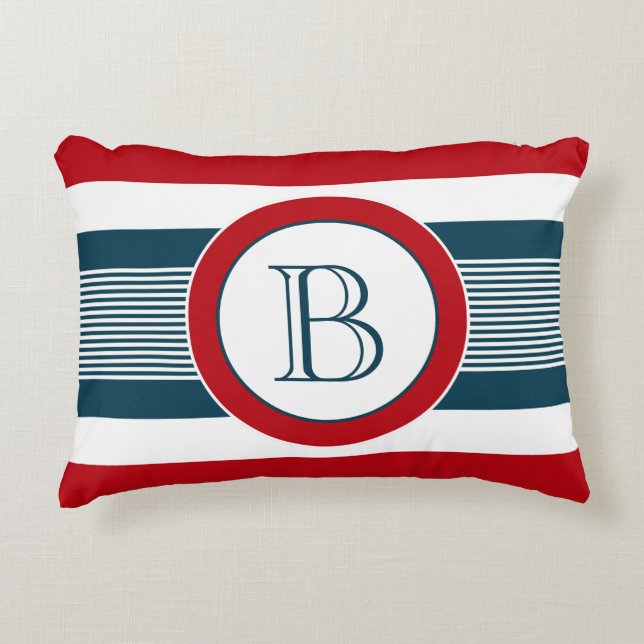 Monogram design decorative cushion (Front)