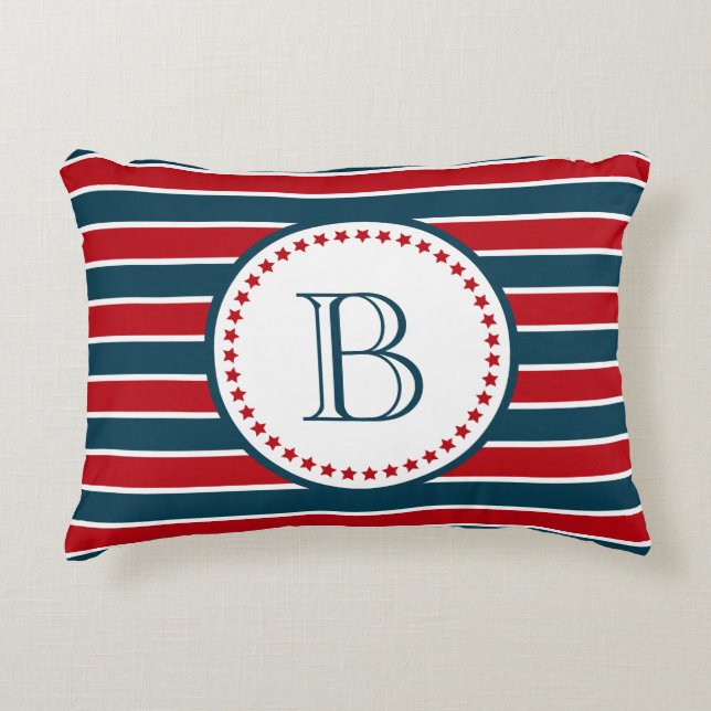 Monogram design decorative cushion (Front)