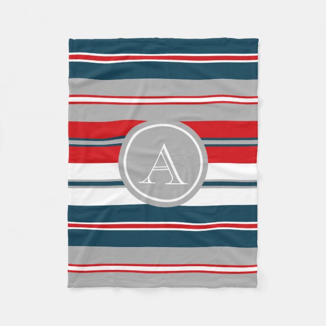 Monogram design fleece blanket (Front)