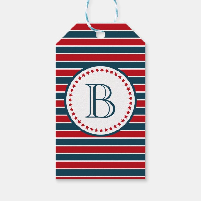 Monogram design gift tags (Front)