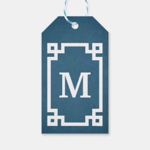Monogram design gift tags