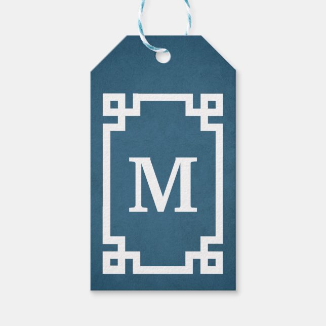 Monogram design gift tags (Front)
