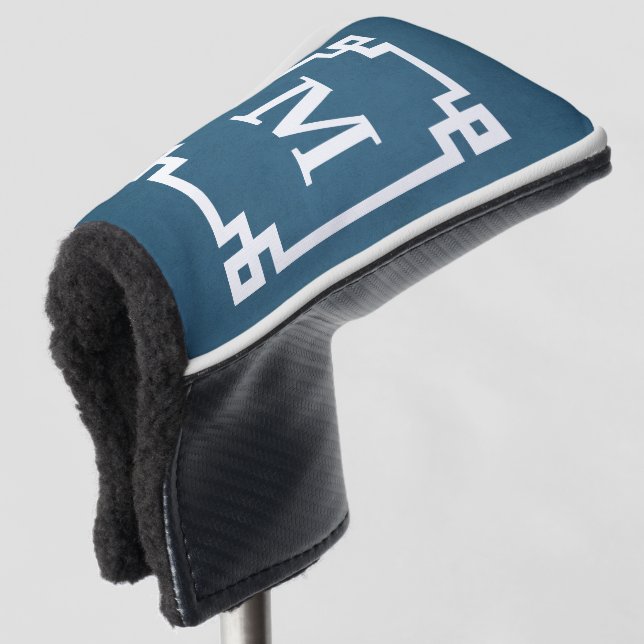 Monogram design golf head cover (3/4 Front)