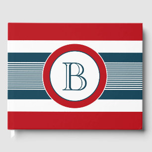 Monogram design guest book