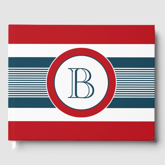 Monogram design guest book (Front)