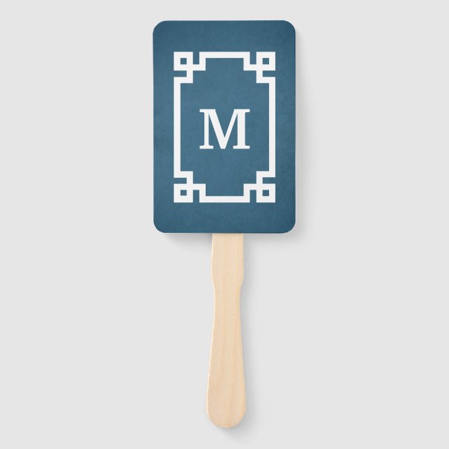 Monogram design hand fan (Front)