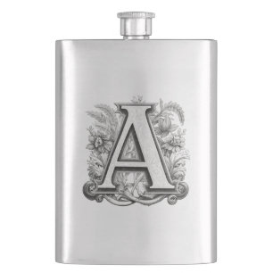 Monogram Design Hip Flask