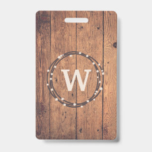 Monogram design ID badge