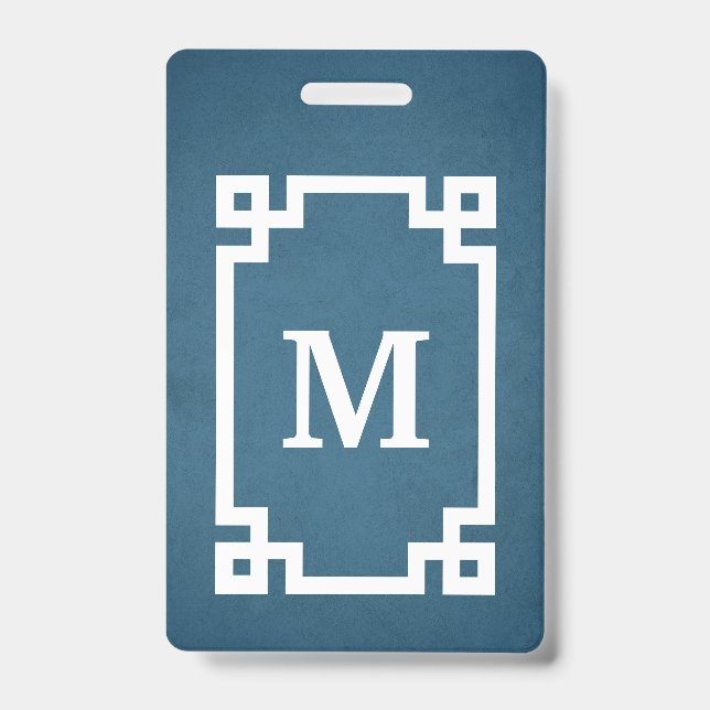 Monogram design ID badge (Front)