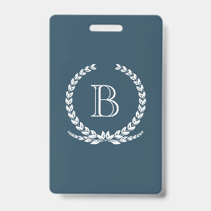Monogram design ID badge