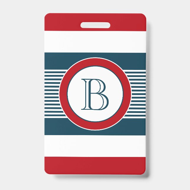 Monogram design ID badge (Front)