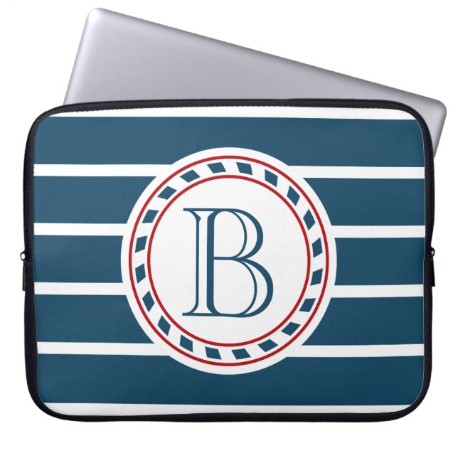 Monogram design laptop sleeve (Front)