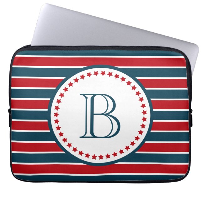Monogram design laptop sleeve (Front)