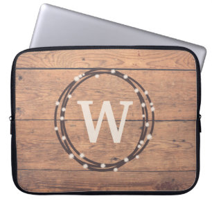Monogram design laptop sleeve