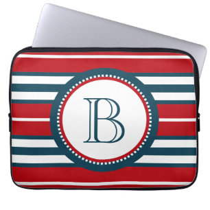 Monogram design laptop sleeve