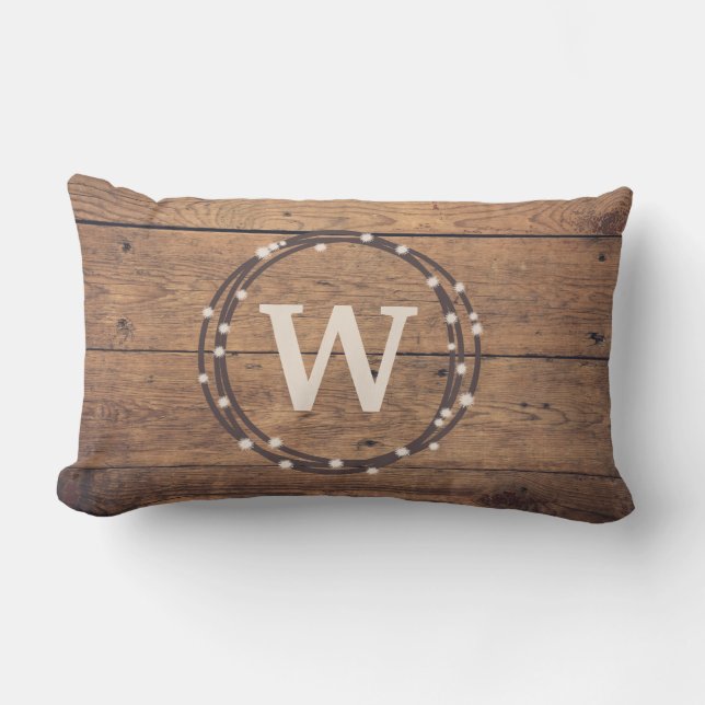 Monogram design lumbar cushion (Front)