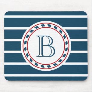 Monogram design mouse pad