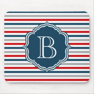 Monogram design mouse pad