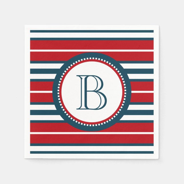 Monogram design napkin (Front)