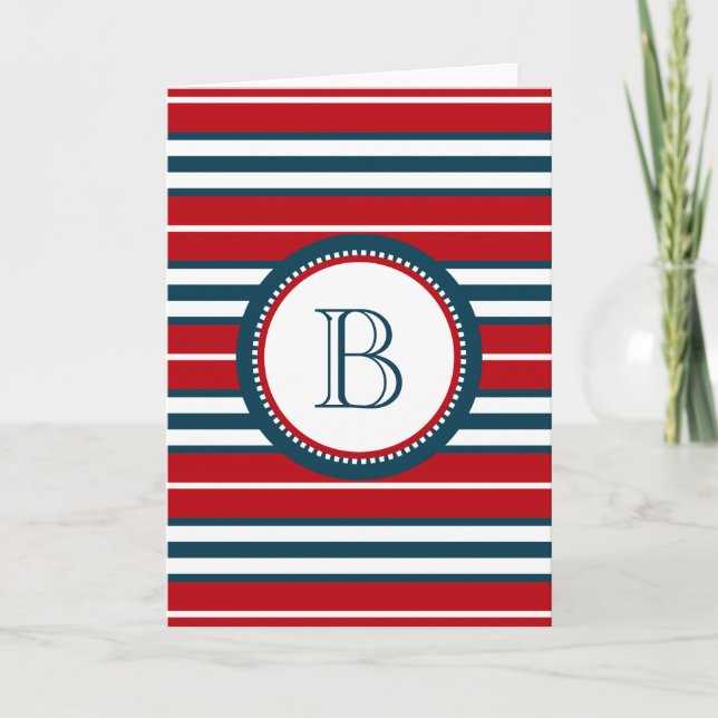 Monogram design note card (Front)