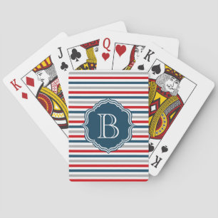 Monogram design playing cards