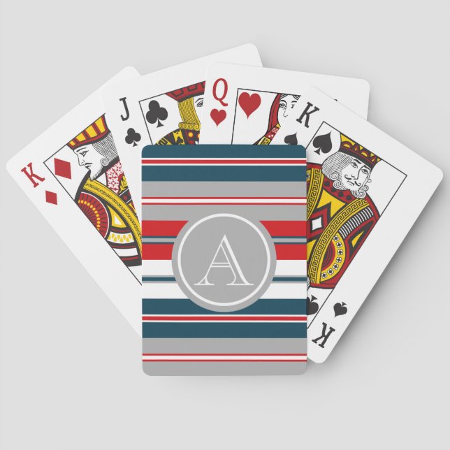 Monogram design playing cards (Back)