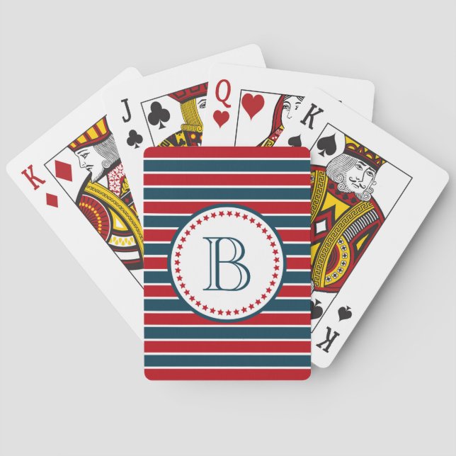 Monogram design playing cards (Back)