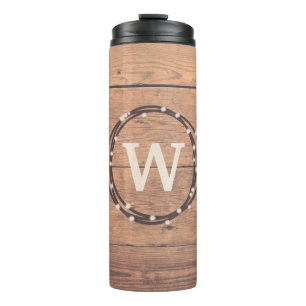 Monogram design thermal tumbler