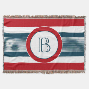Monogram design throw blanket