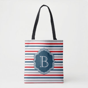Monogram design tote bag
