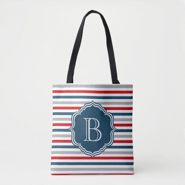 Monogram design tote bag (Front)