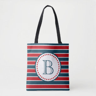 Monogram design tote bag