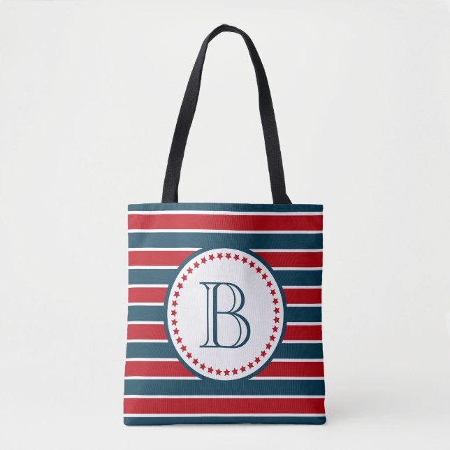 Monogram design tote bag (Front)