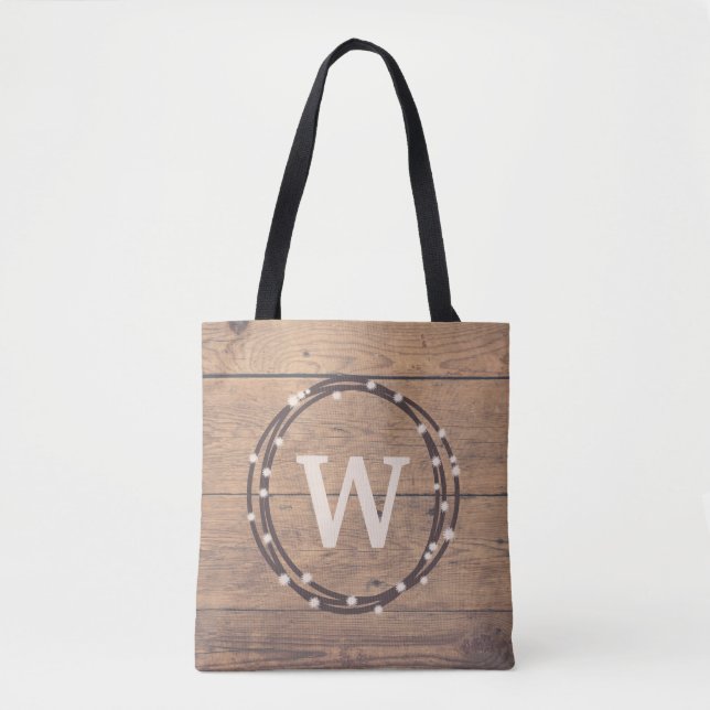 Monogram design tote bag (Front)