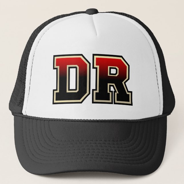 Monogram 'DR' initials Trucker Hat (Front)