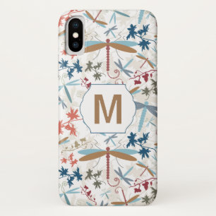 Monogram Dragonfly Pattern iPhone X Case