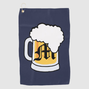 Monogram Draught   Beer Mug Golf Towel