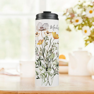 Monogram Dried Wildflower Bouquet Thermal Tumbler