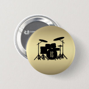 Monogram Drum Set Gold Button