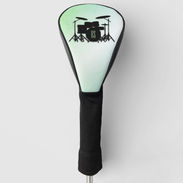 Monogram Drum Set Green Golf Head Cover (Front)