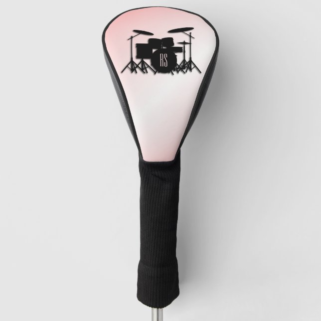 Monogram Drum Set Pink Golf Head Cover (Front)
