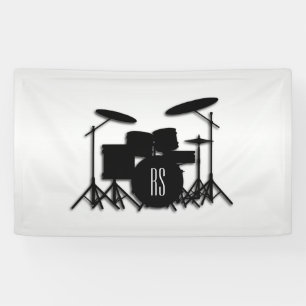 Monogram Drum Set Silver Banner