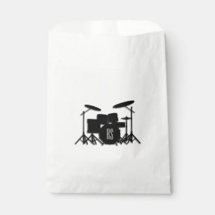 Monogram Drum Set Silver Favour Bag